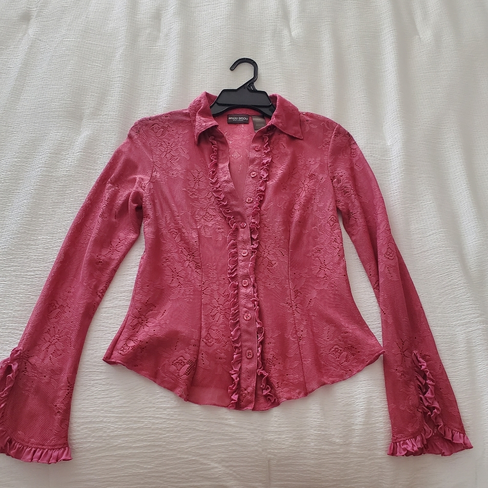 Bisou Bisou lace shirt blause